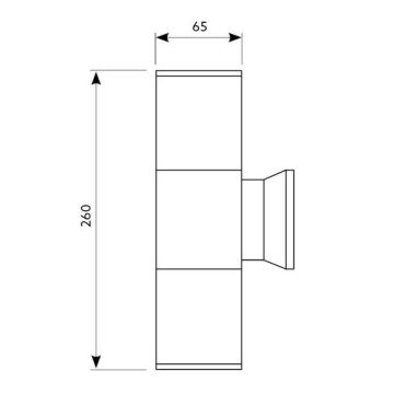 Utomhus väggbelysning QUAZAR3 2xGU10/50W/230V IP44