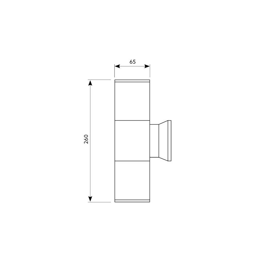 Utomhus väggbelysning QUAZAR3 2xGU10/50W/230V IP44