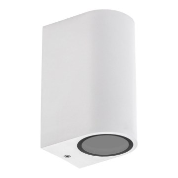 Utomhus vägglampa  PARETE 2xGU10/6W/230V IP54 vit 