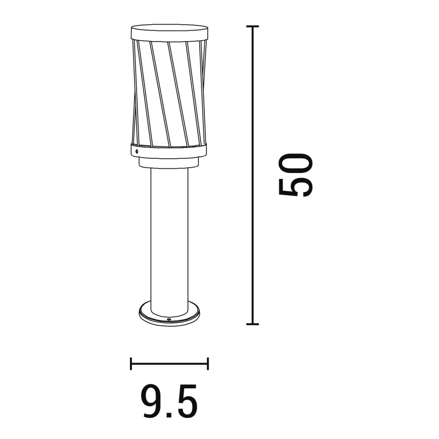 Utomhuslampa 1xE27/15W/230V 50 cm IP44 svart