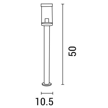 Utomhuslampa 1xE27/15W/230V 50 cm IP44 svart