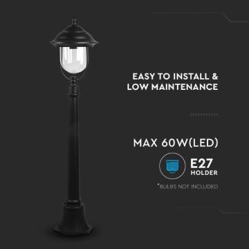 Utomhuslampa 1xE27/60W/230V 111cm  IP44