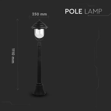 Utomhuslampa 1xE27/60W/230V 111cm  IP44