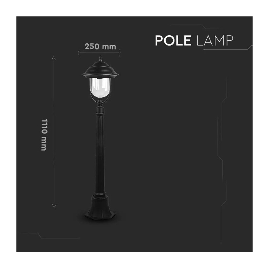 Utomhuslampa 1xE27/60W/230V 111cm  IP44