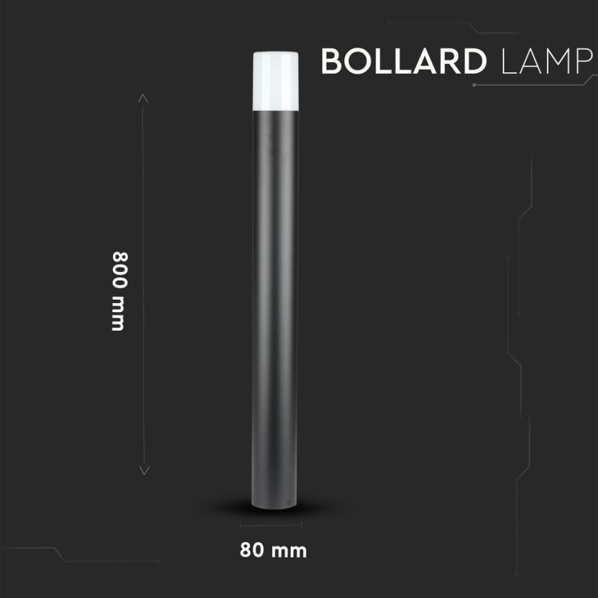 Utomhuslampa 1xGU10/35W/230V IP54 80 cm svart