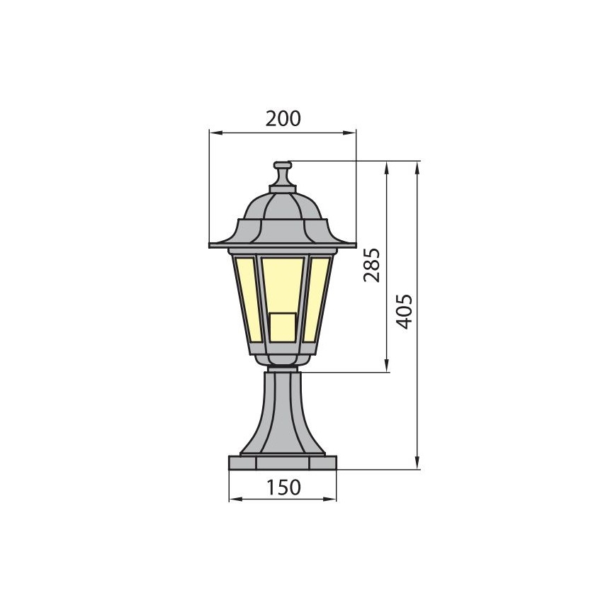 Utomhuslampa GARDEN 1xE27/60W/230V IP44 40,5 cm vit