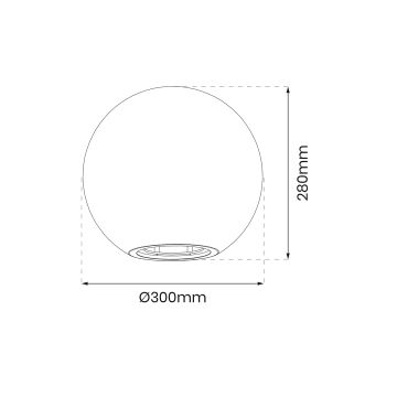 Utomhuslampa GLOBO 1xE27/60W/230V diameter 30 cm IP44