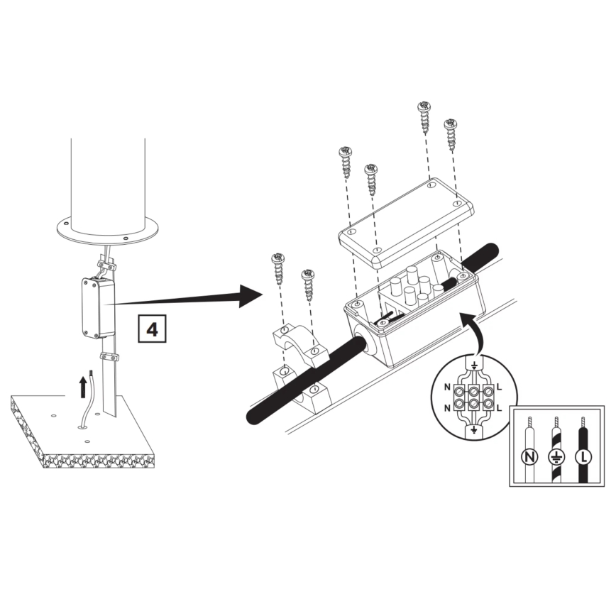 Utomhuslampa RINO 1xE27/12W/230V IP54 44 cm svart