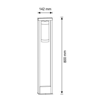 Utomhuslampa SPECTRA 1xE27/10W/230V IP44 80 cm