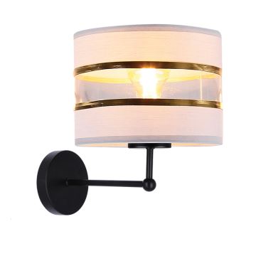 Vägglampa ANDY 1xE27/40W/230V grå/guld/svart