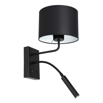 Vägglampa ARDEN 1xE27/60W+1xG9/8W/230V svart/vit