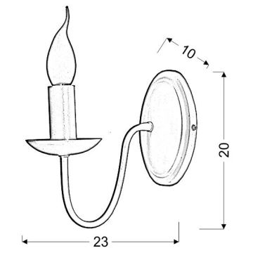 Vägglampa  BELLAGIO 1xE14/40W/230V