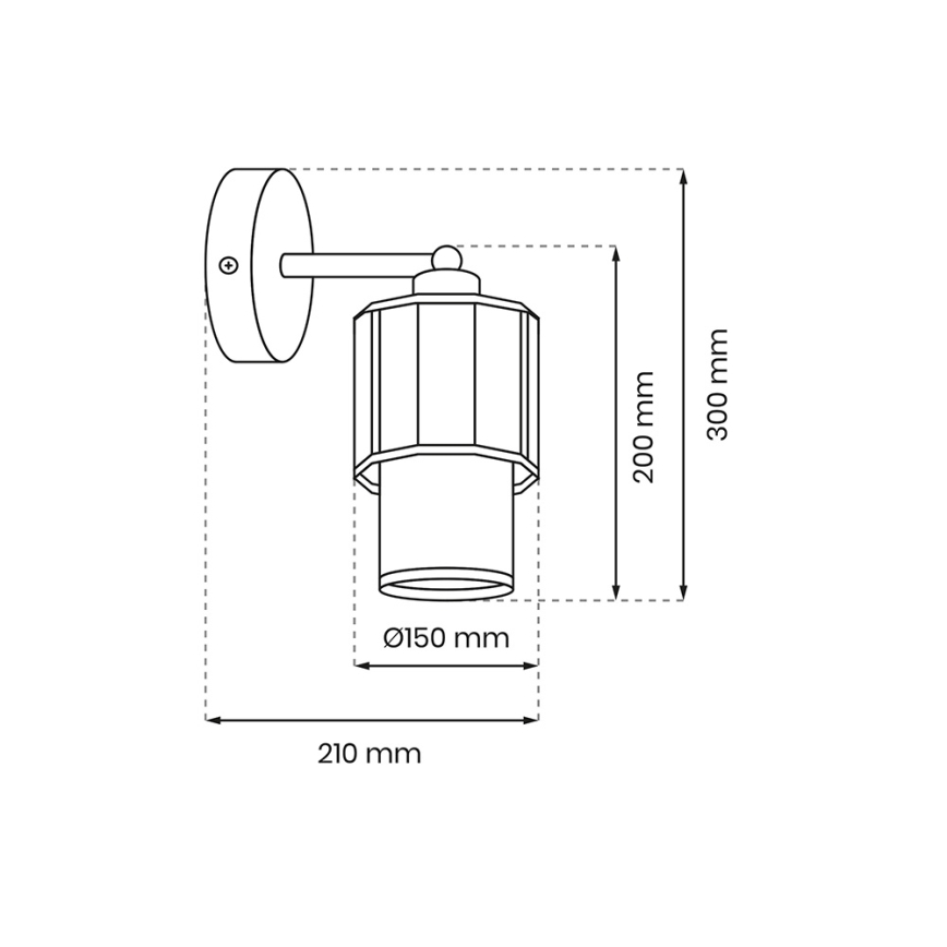 Vägglampa BLANCO 1xE27/60W/230V vit