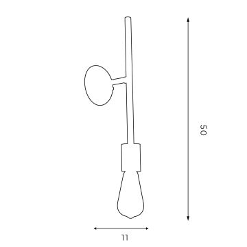 Vägglampa CARTAGO 1xE27/60W/230V svart