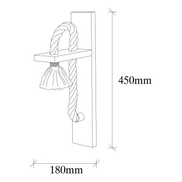 Vägglampa  EREBOS 1xE27/40W/230V