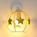Vägglampa för barn STARS 1xE27/15W/230V gul/vit