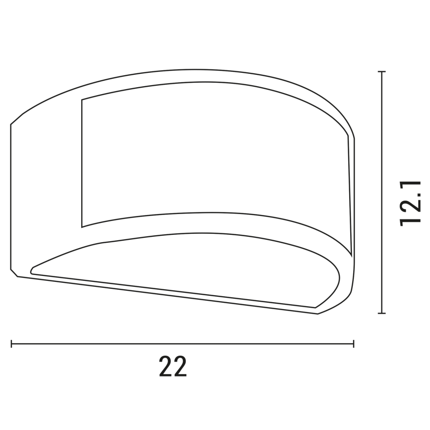 Vägglampa för utomhusbruk 1xE27/10W/230V IP54 grå