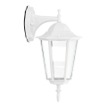 Vägglampa för utomhusbruk 1xE27/60W/230V IP44 vit