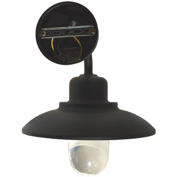 Vägglampa för utomhusbruk BARD 1xE27/60W/230V IP44 svart