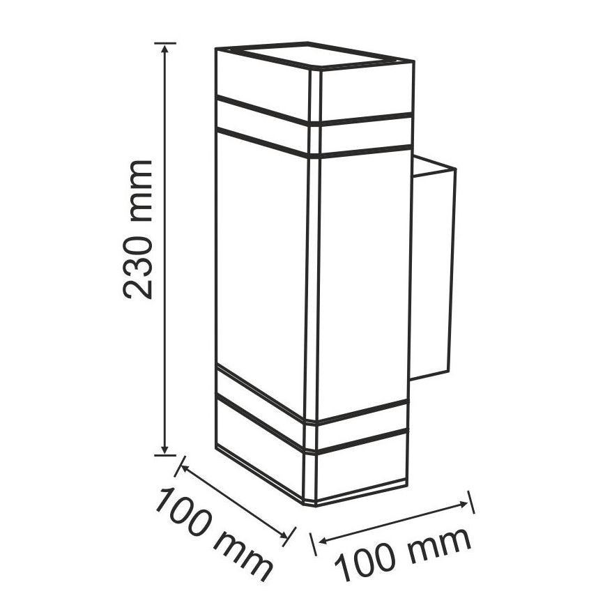 Vägglampa för utomhusbruk GILBERT 2xGU10/10W/230V IP44