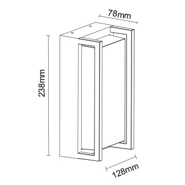 Vägglampa för utomhusbruk KOBE 1xE27/12W/230V IP54