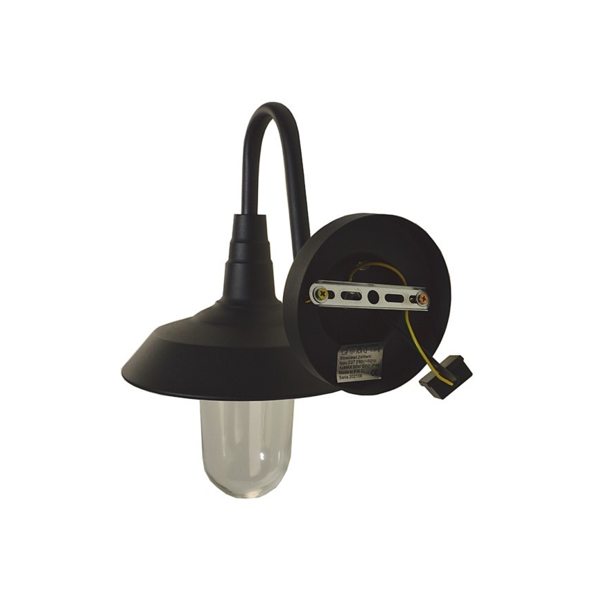 Vägglampa för utomhusbruk NILDA 1xE27/60W/230V IP44 svart