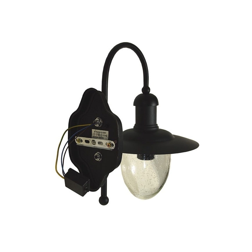 Vägglampa för utomhusbruk TALISA 1xE27/60W/230V IP44 svart