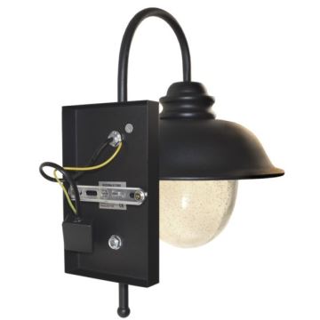 Vägglampa för utomhusbruk ZUNA 1xE27/60W/230V IP44 svart