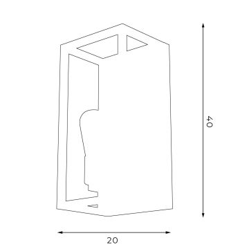 Vägglampa FRAME 2xE27/60W/230V