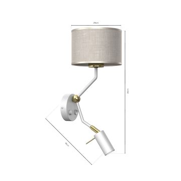 Vägglampa  LINO 1xE27/40W/230V + 1xGU10/MR11/7W