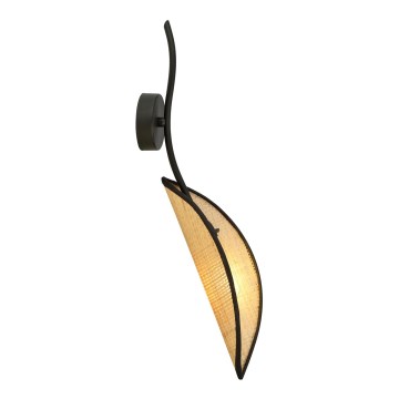 Vägglampa LOTUS 1xE14/10W/230V svart/beige