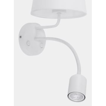 Vägglampa  MAJA 1xE27/15W/230V + 1xGU10/10W/230V vit 