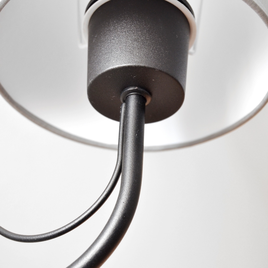 Vägglampa MALBO 1xE27/60W/230V grå/svart