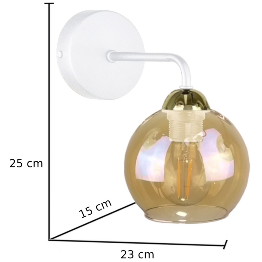 Vägglampa MELLE WHITE 1xE27/60W/230V