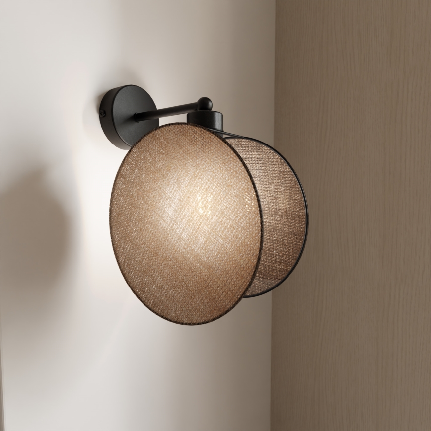 Vägglampa MOTIF 1xE27/15W/230V beige