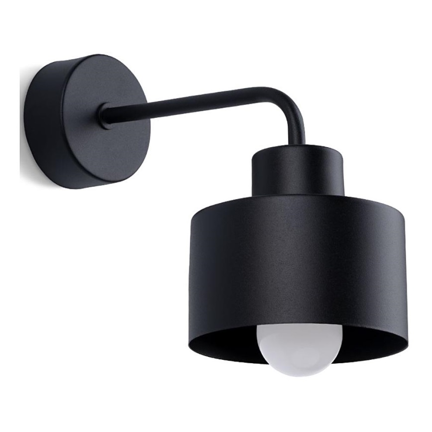 Vägglampa SAVAR 1xE27/60W/230V svart