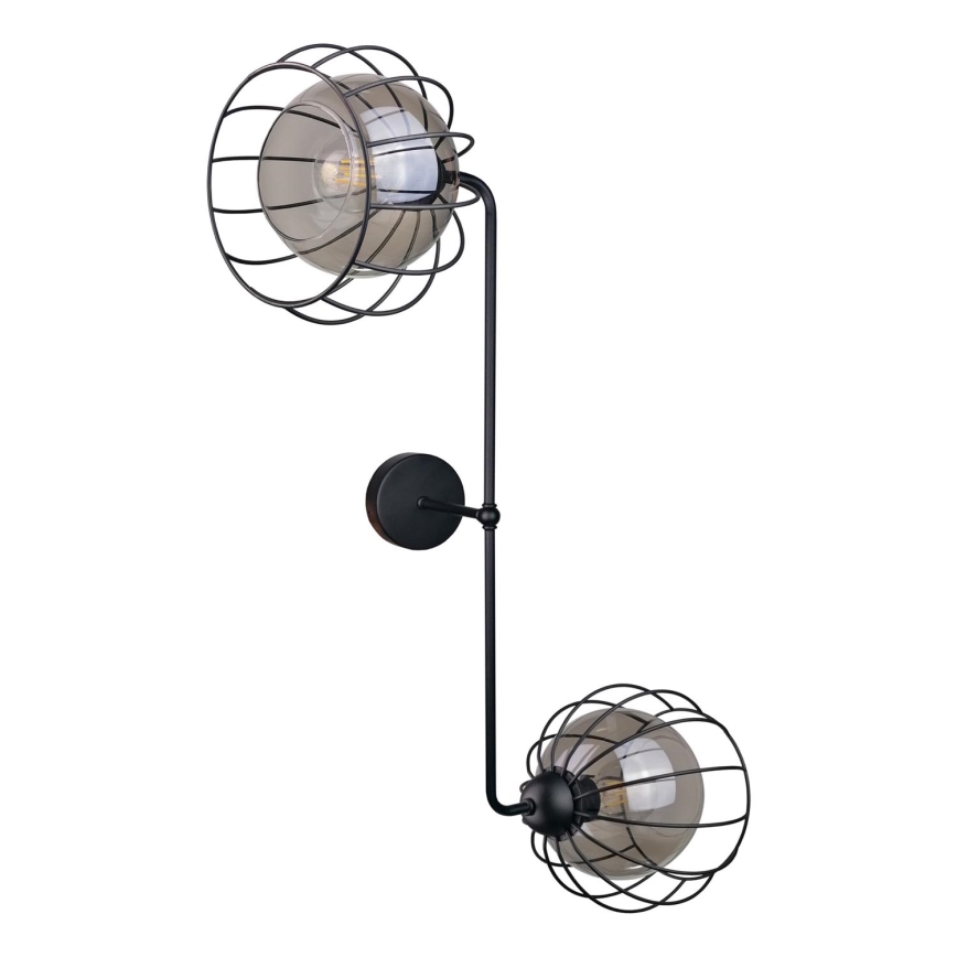 Vägglampa SOLO BLACK 2xE27/60W/230V