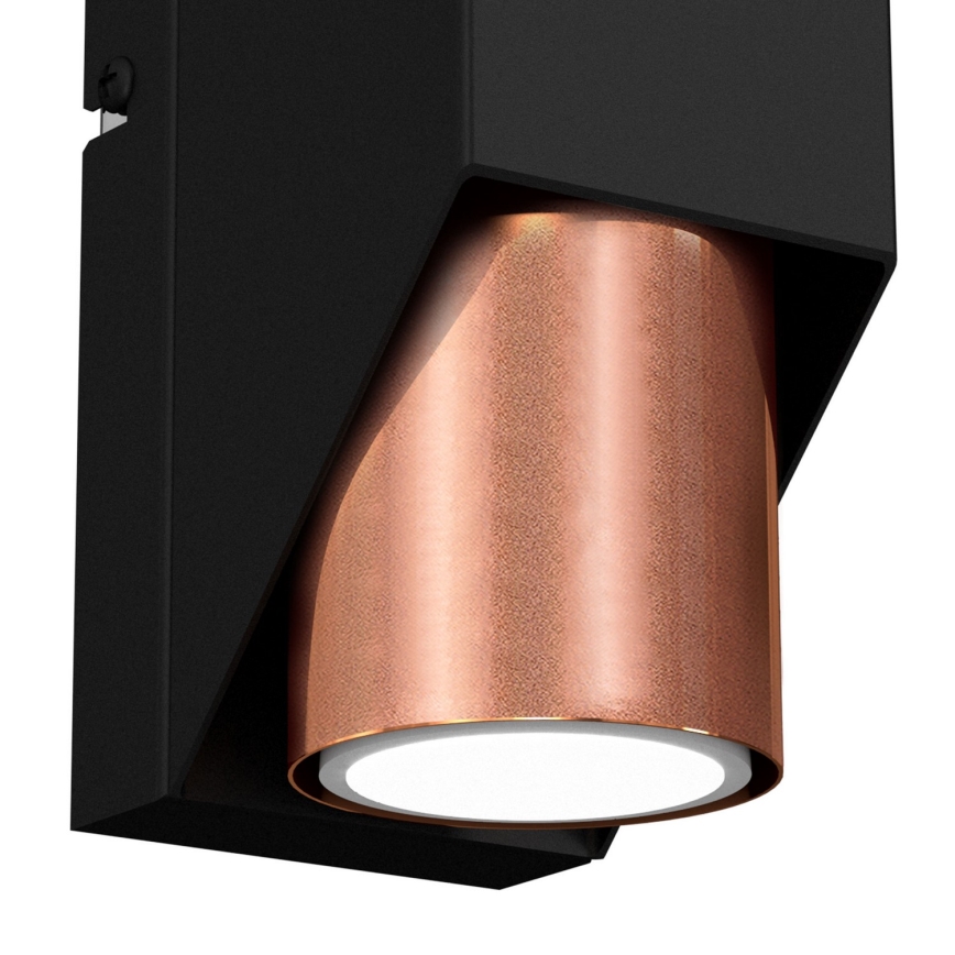 Vägglampa WALL 1xGU10/8W/230V svart/koppar