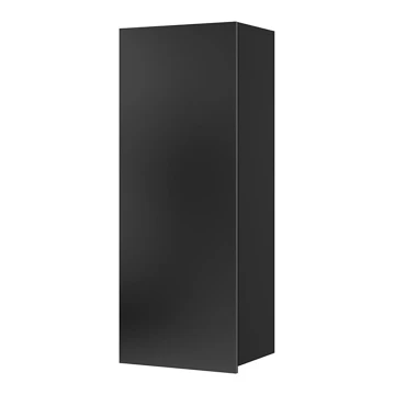 Väggskåp PAVO 117x45 cm skinande svart/matt svart
