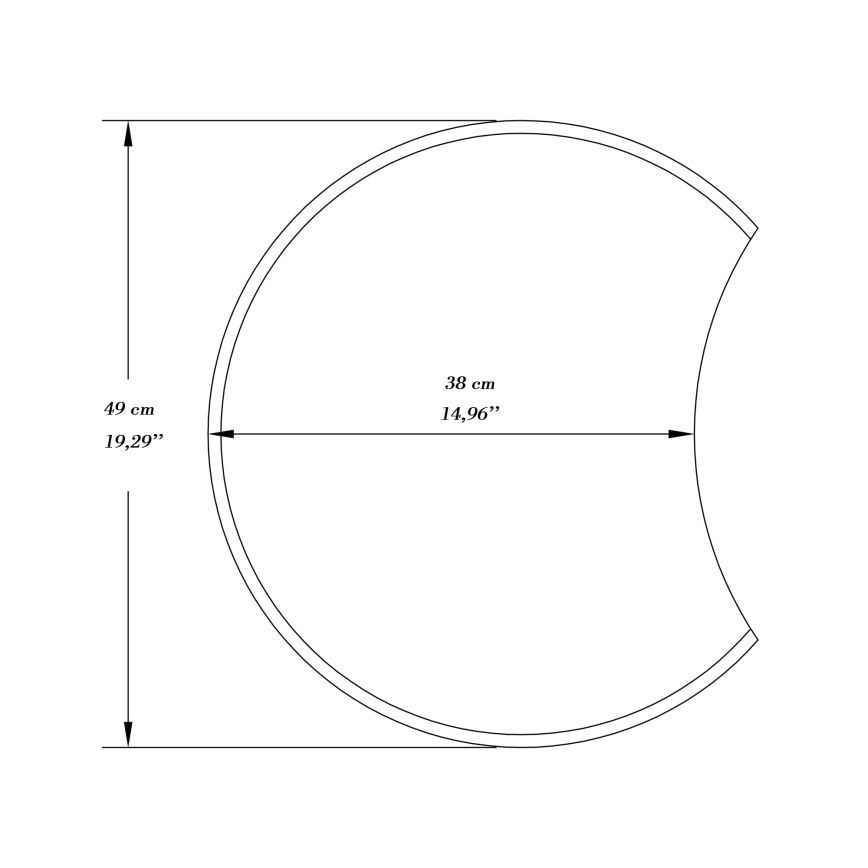 Väggspegel ROYAL diameter 59 cm svart