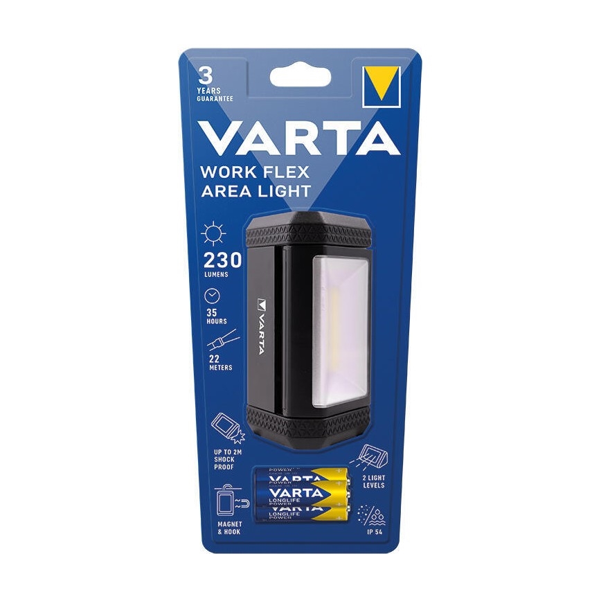 Varta 17648101421 - LED Bärbar ficklampa WORK FLEX AREA LIGHT LED/3xAA IP54