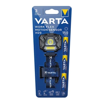 Varta 18648101421 - LED Ljusreglerad headlamp med sensor WORK FLEX LED/3xAAA IP54