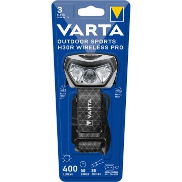 Varta 18650101401 - LED Ljusreglerad rechargeable headlamp OUTDOOR SPORTS LED/5V 1800mAh IPX7