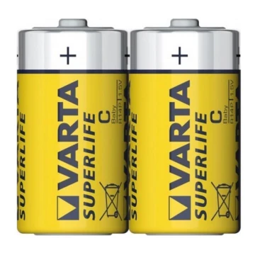 Varta 2014 - 2 st Bilbon Zinkbatterier SUPERLIFE C 1,5V