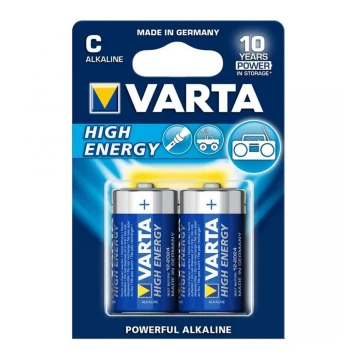 Varta 4914 - 2 st Alkaliska batterier HIGH ENERGY C 1,5V