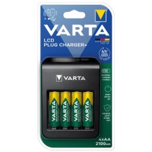 Varta 57687101441 - LCD Batteriladdare 4xAA/AAA 2100mAh 230V
