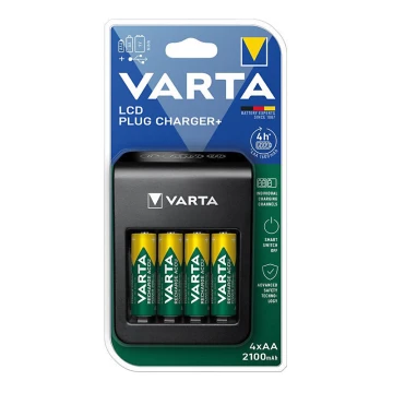 Varta 57687101441 - LCD Batteriladdare 4xAA/AAA 2100mAh 230V