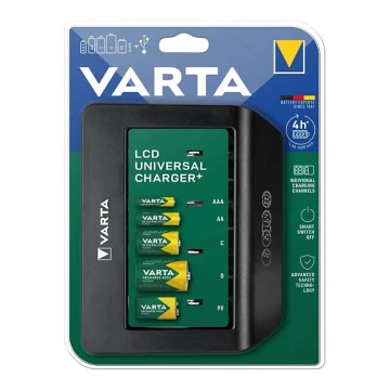 Varta 57688101401 - LCD Universal batteri charger 230V