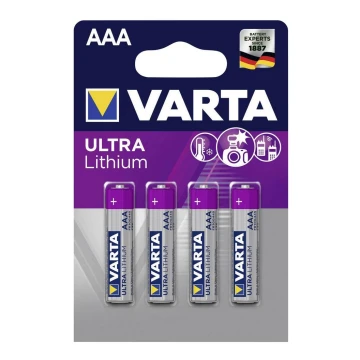 Varta 6103301404 - 4 st Lithium Batterier ULTRA AAA 1,5V