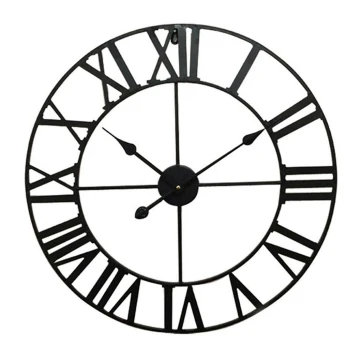 Wall clock 1xAA diameter 60 cm svart